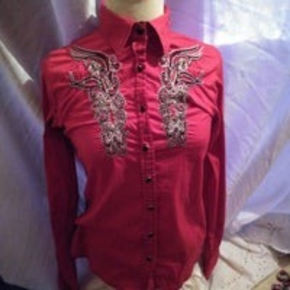 Roar SignatureWomens Shirt Size L-Rhinestones